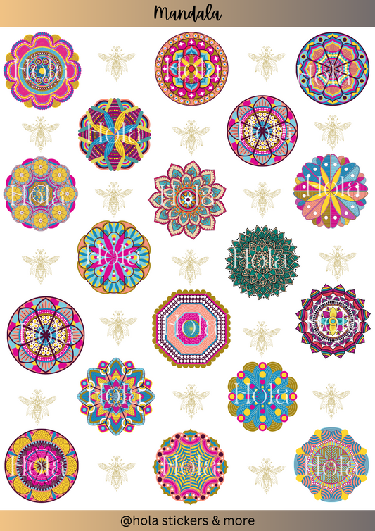 mandala sticker sheet