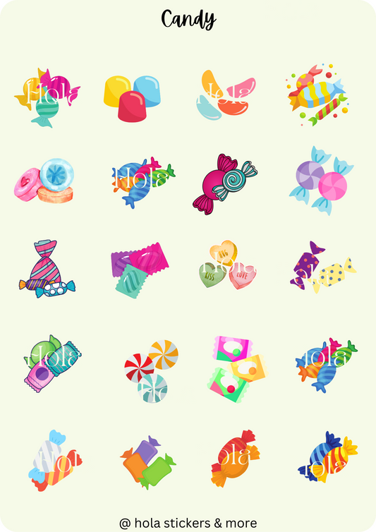 Candy sticker sheet