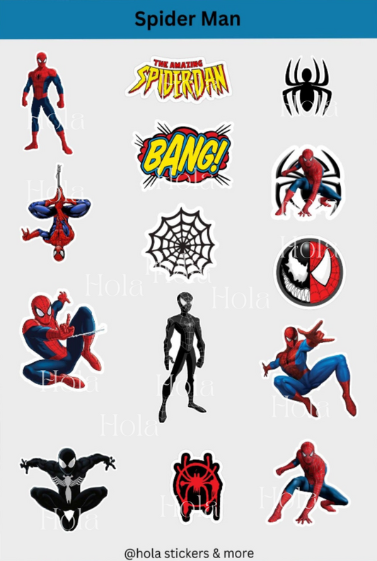 Spider Man sticker sheet