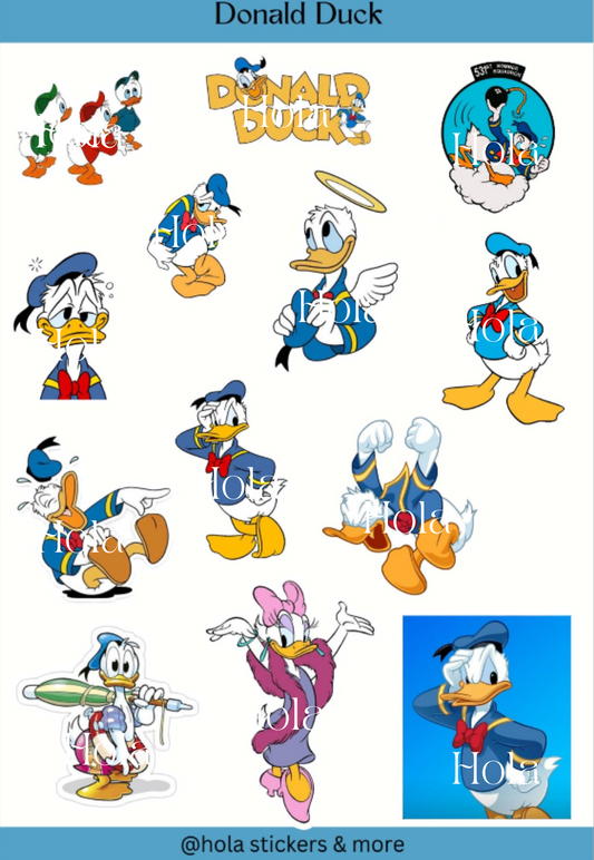 Donald duck sticker sheet