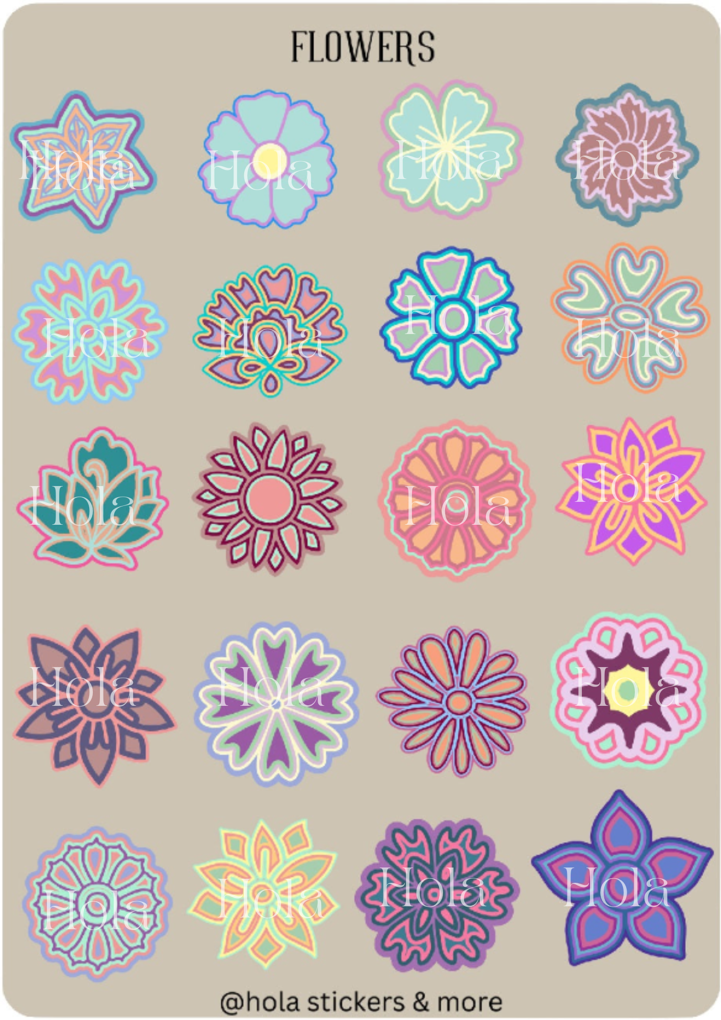 Flower sticker sheet