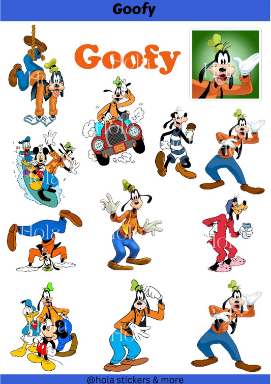 Goofy sticker sheet