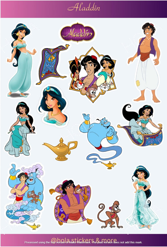 Aladdin sticker sheet