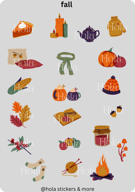 fall sticker sheet